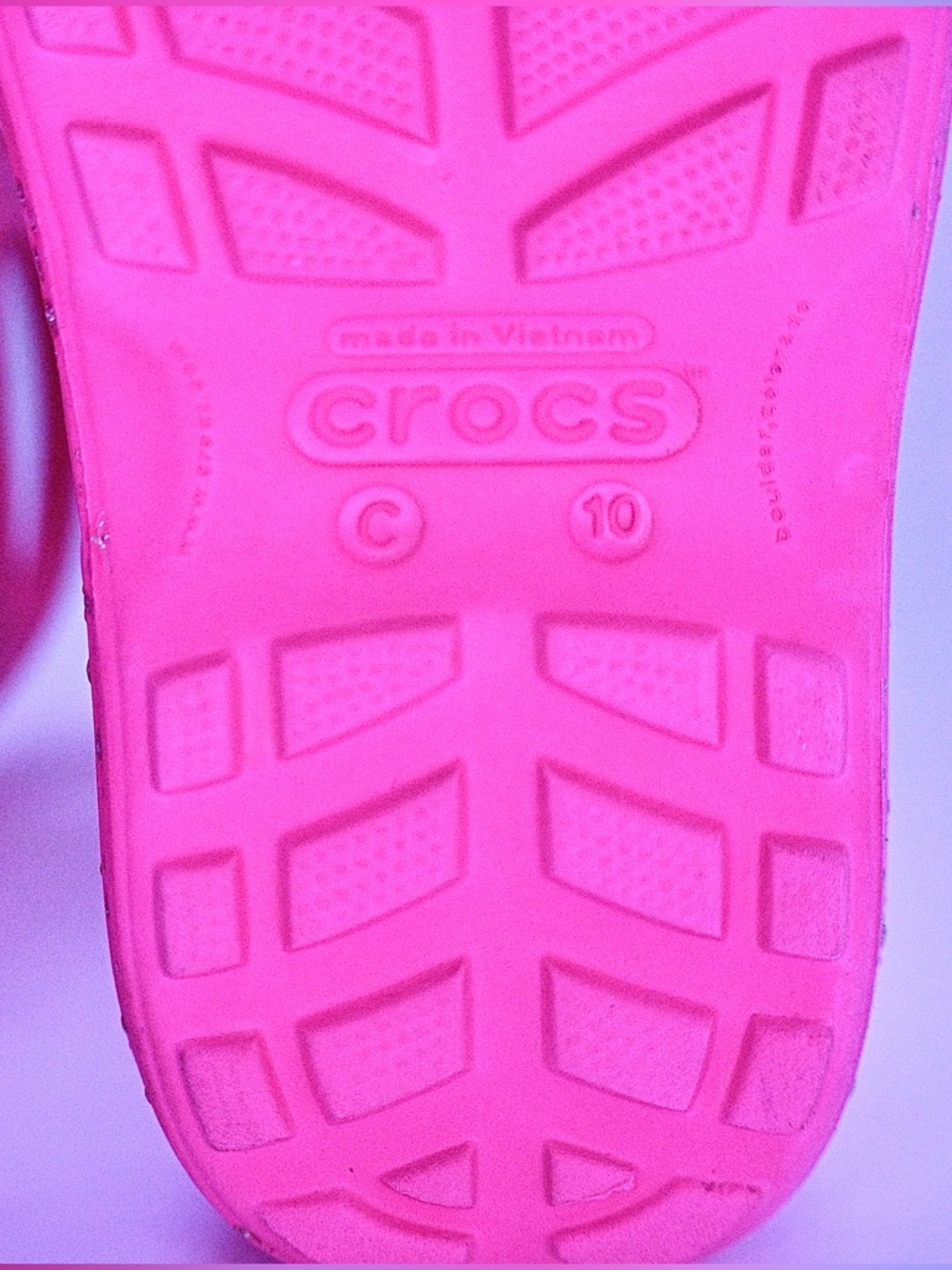 💖 Crocs Kids Rain Boots – Pink Glitter – Size C10 💖 - Picture 7 of 12